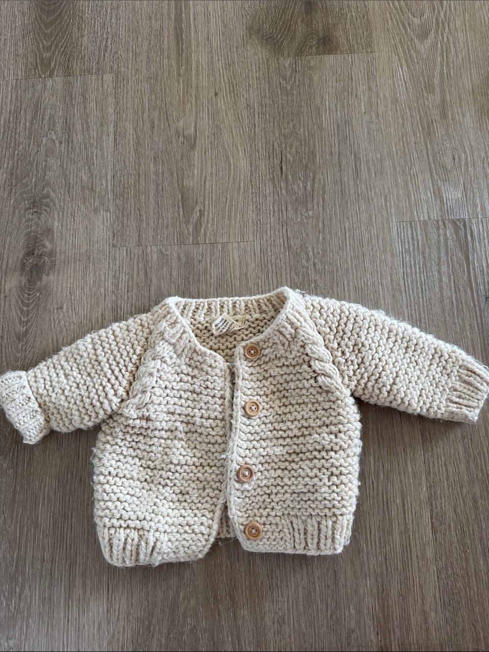 Cream Knit Baby Cardigan Jacket